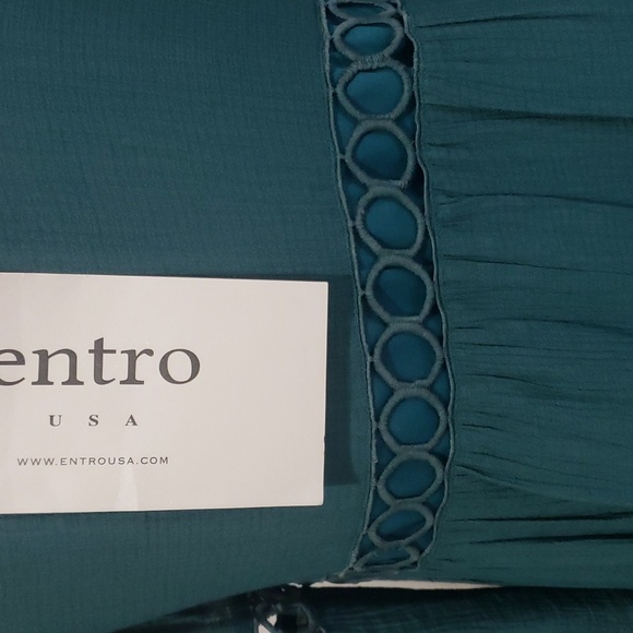 NWT Boho Tiered Hippie Dress Deep Green - Picture 5 of 9